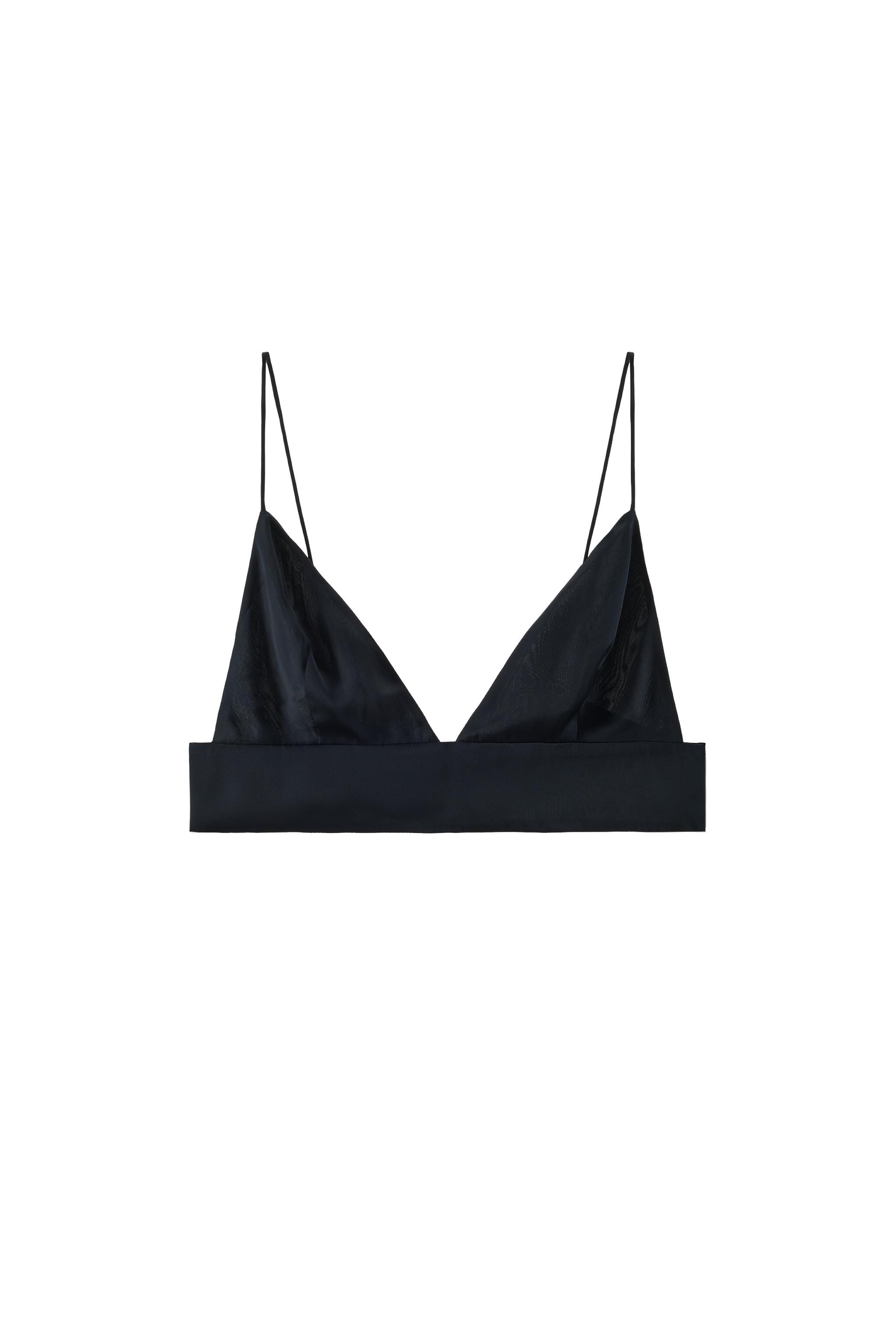 SATIN TRIANGLE BRALETTE